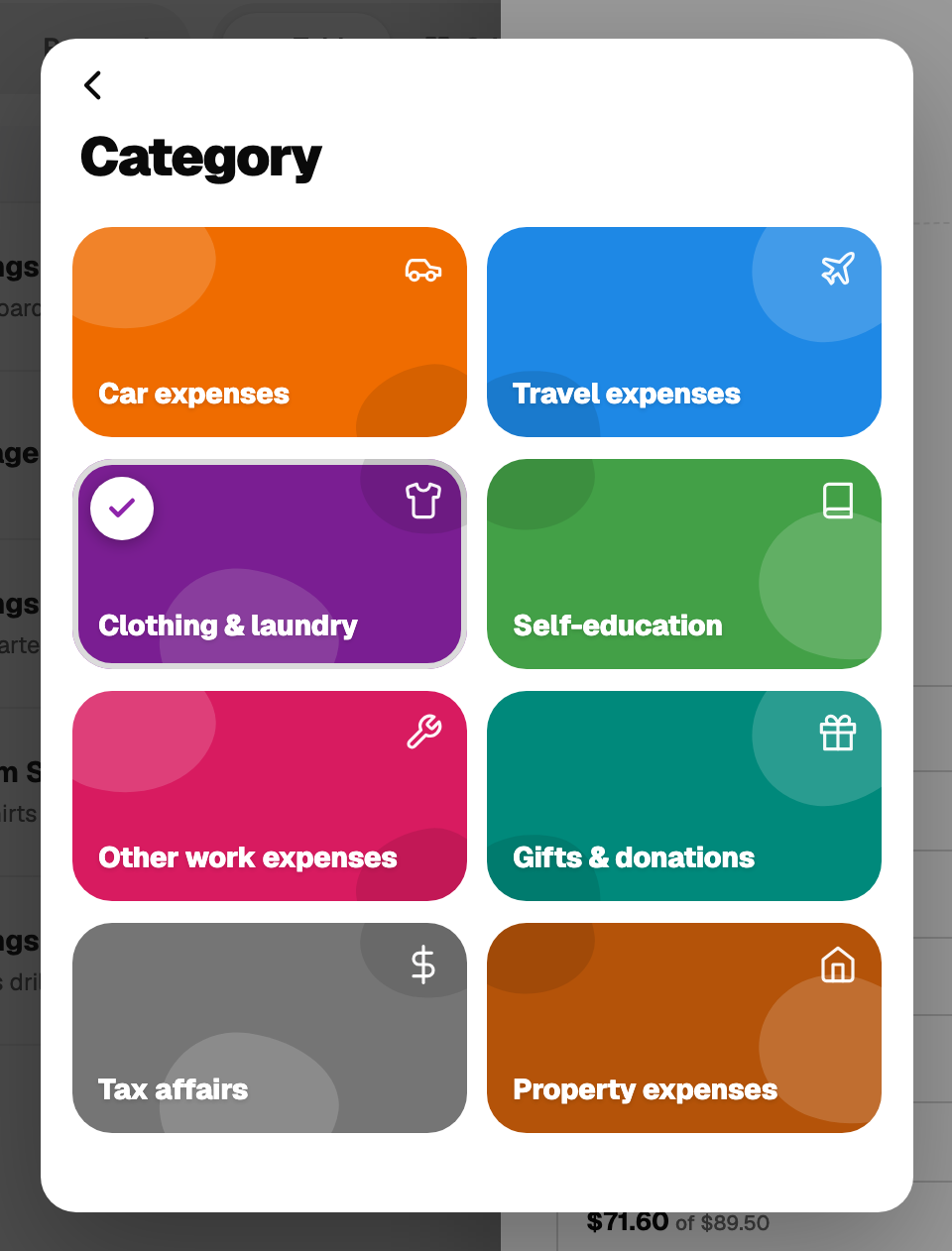 Category picker